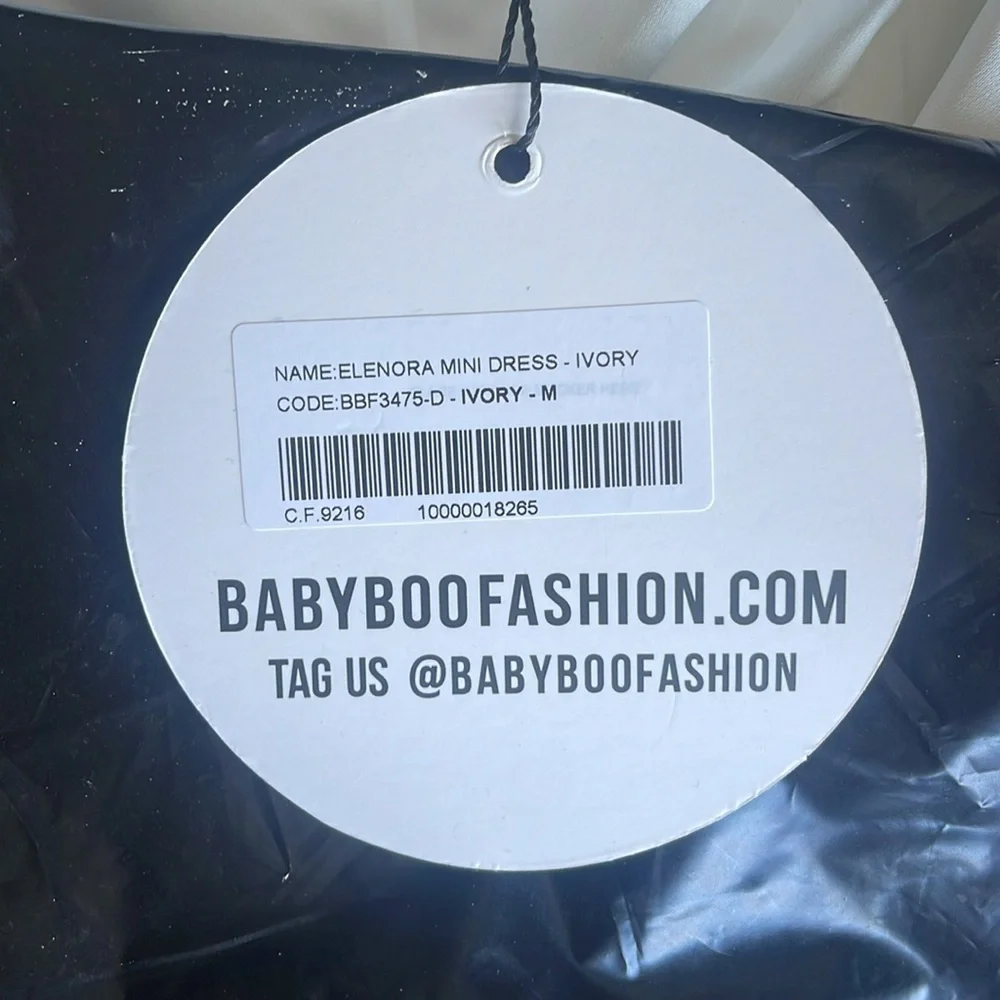 White Babyboo Mimi dress with bow. - Picture 5 of 5